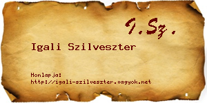 Igali Szilveszter névjegykártya